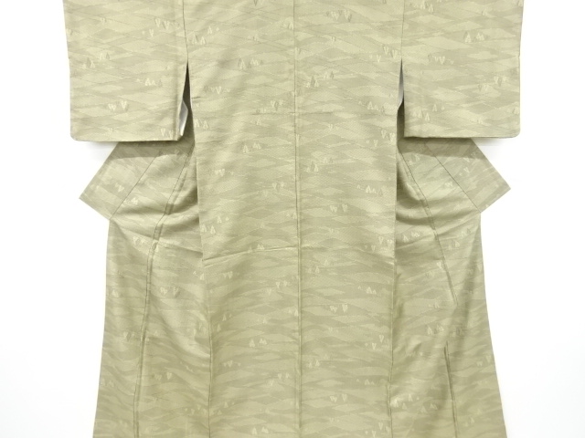 樹木模様織り出し西陣お召着物